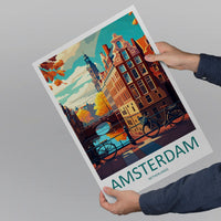 Amsterdam Netherlands Travel Poster