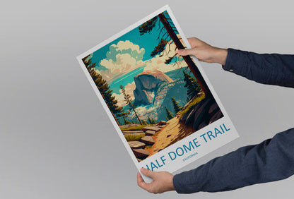 Half Dome Trail USA Travel Poster