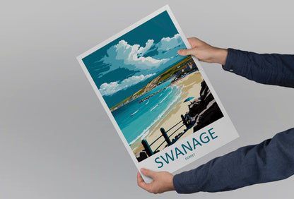 Swanage England Travel Poster