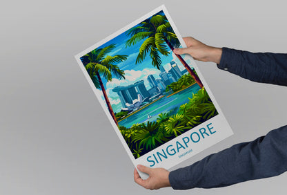 Singapore Asia Travel Poster