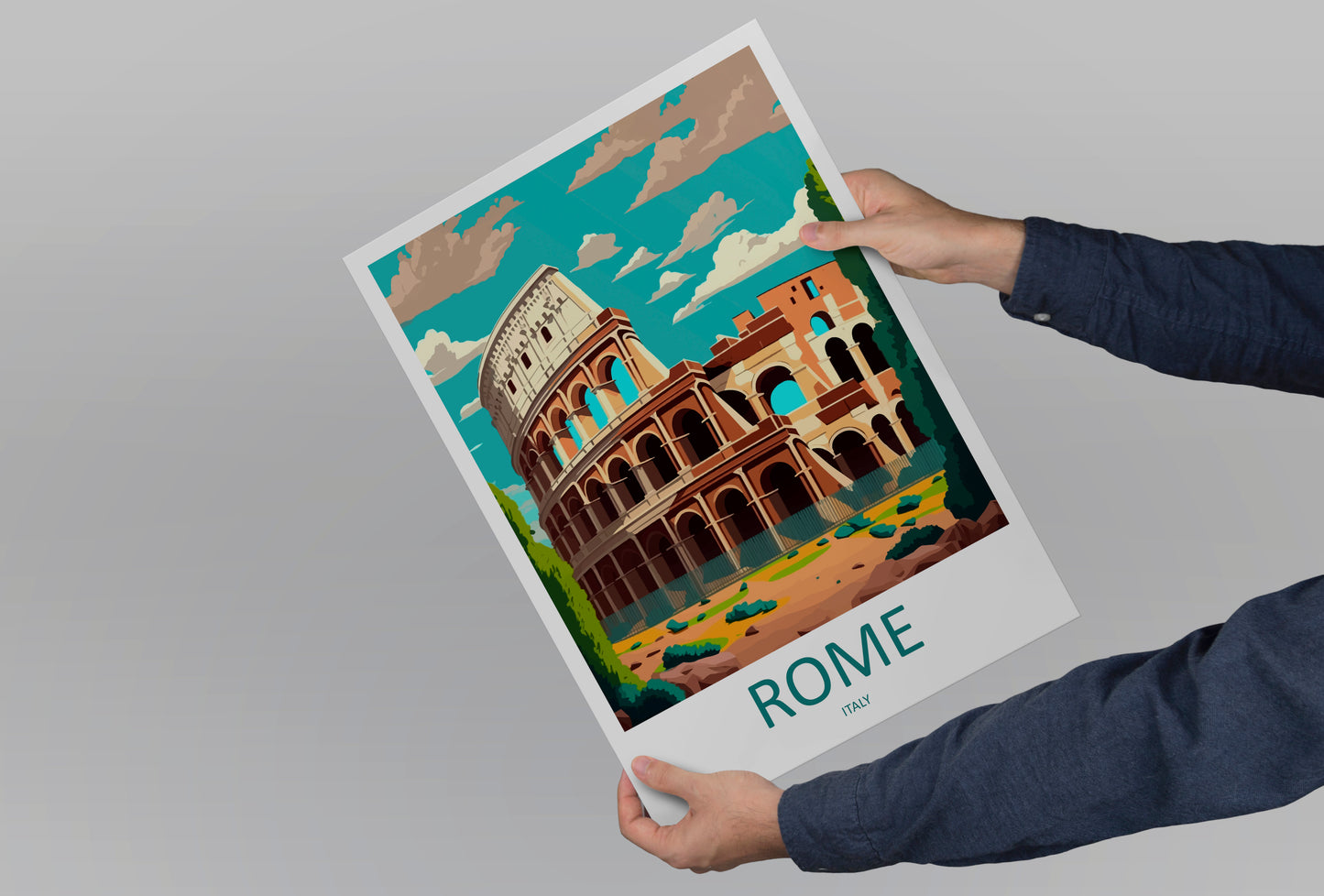 Rome Italy Travel Poster