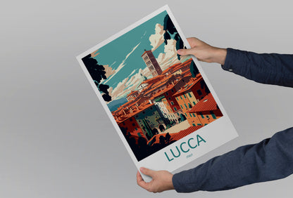 Lucca Spain Travel Poster