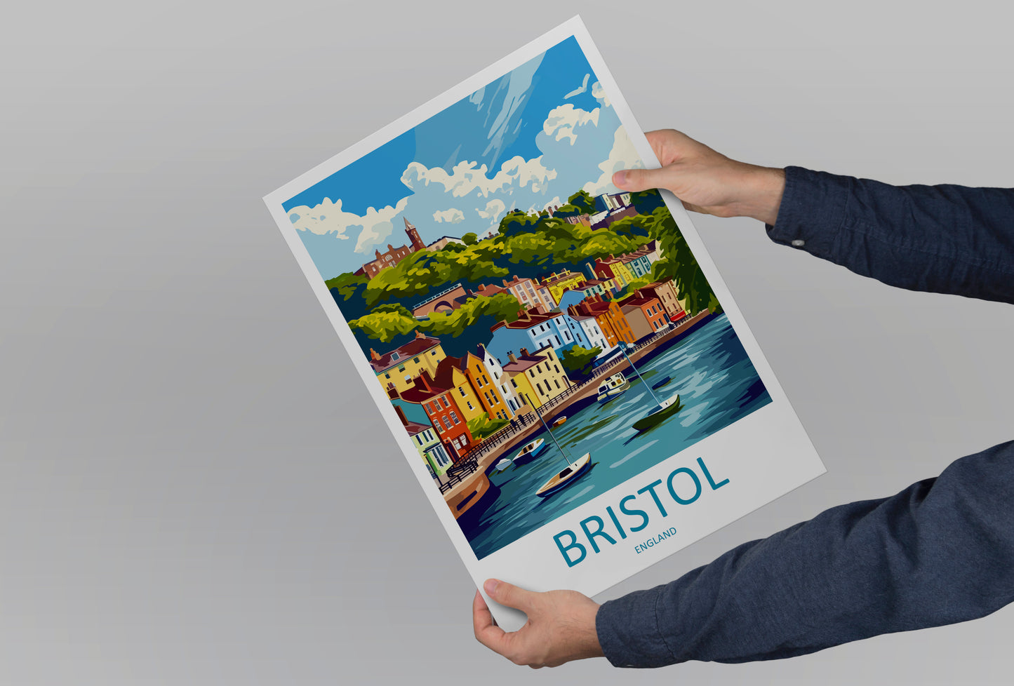 Bristol City England Travel Poster