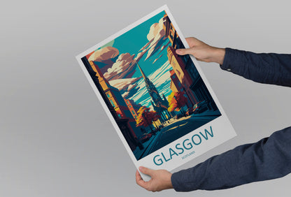 Glasgow Scotland Travel Poster