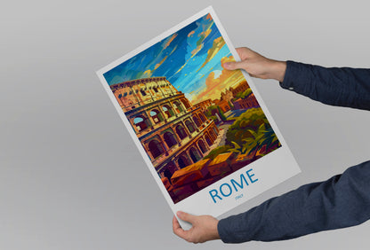 Rome Italy Travel Poster