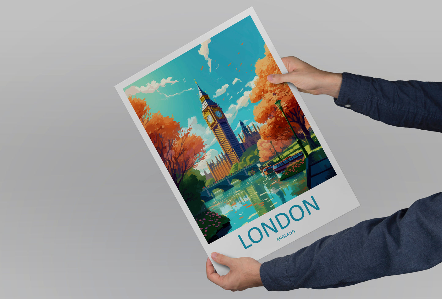 London City England Travel Poster