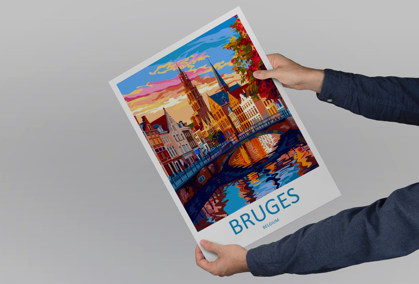 Bruges Belgium Travel Poster