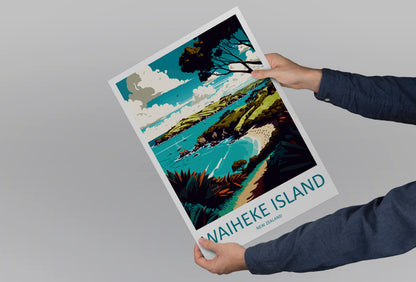 Waiheke Island New Zealand Travel Poster