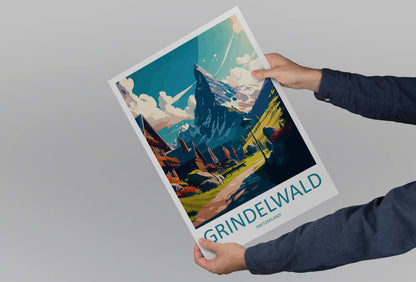 Grindelwald Switzerland Travel Poster