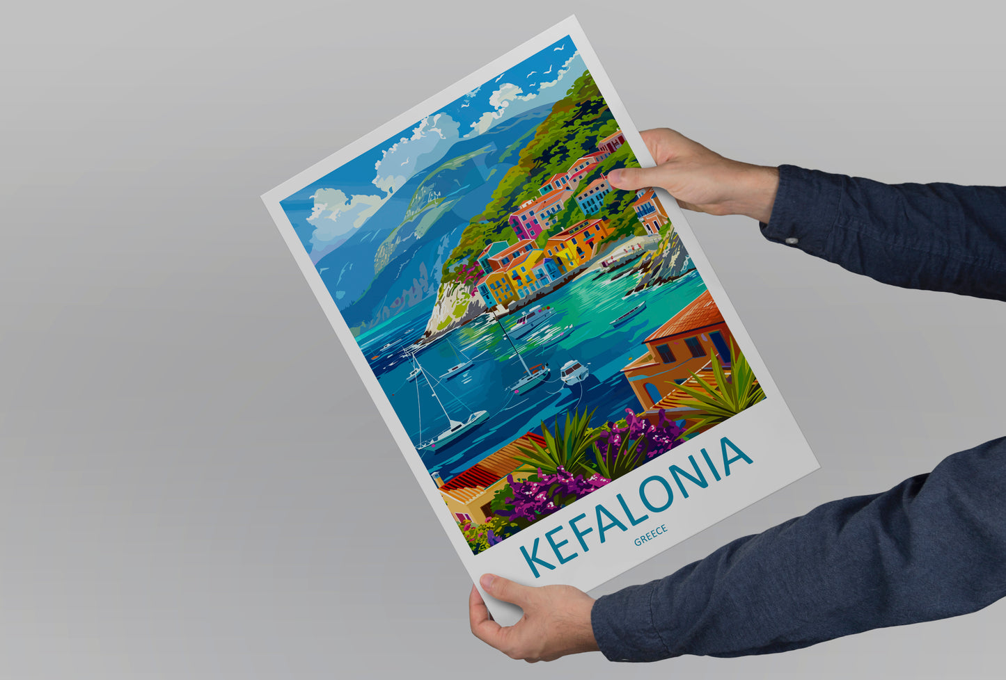 Kefalonia Greece Travel Poster