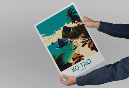 Ko Tao Thailand Travel Poster