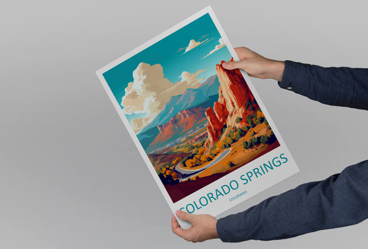 Colorado Springs USA Travel Poster