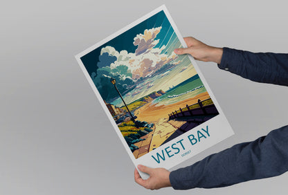 West Bay England Travel Poster
