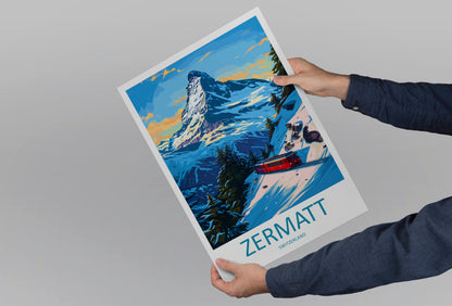 Zermatt Switzerland Travel Poster