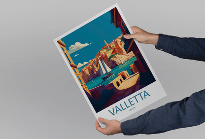 Valletta Malta Travel Poster