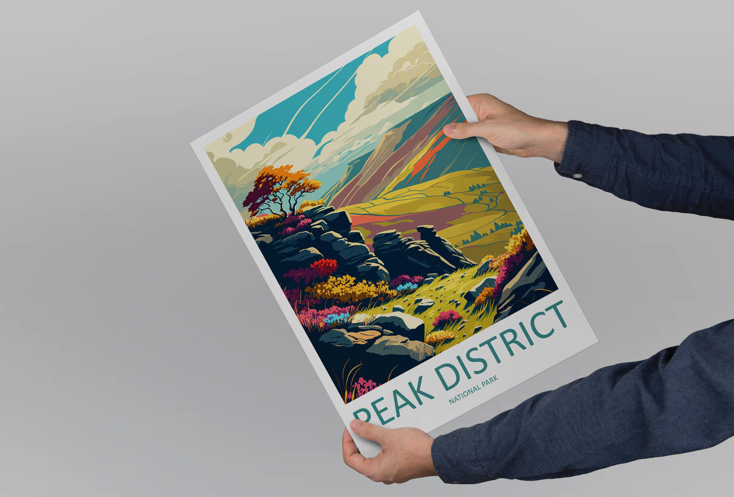 Peak District National Park Travel Poster