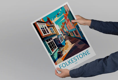 Folkestone England Travel Poster