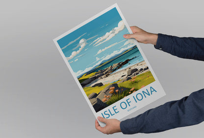 Isle Of Iona Scotland Travel Poster