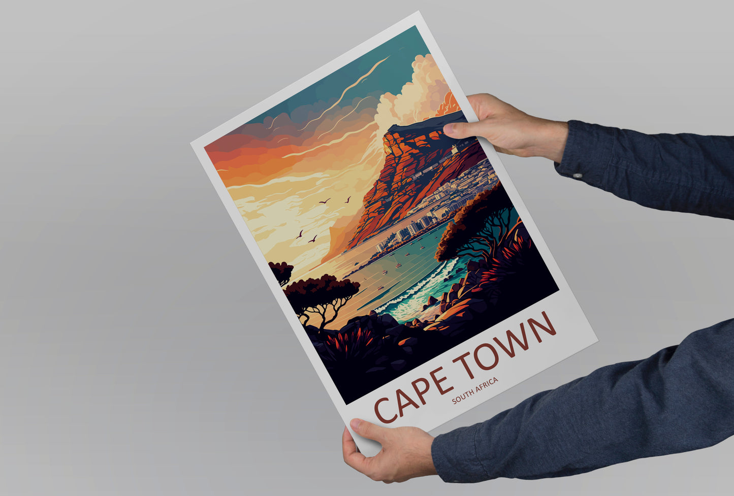 Cape Town South Africa Travel Poster