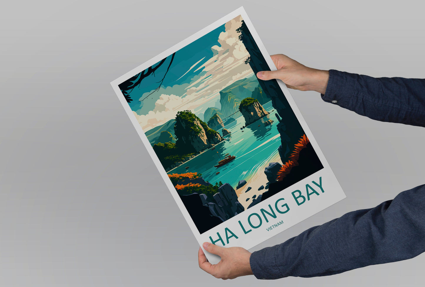 Ha Long Bay Vietnam Travel Poster