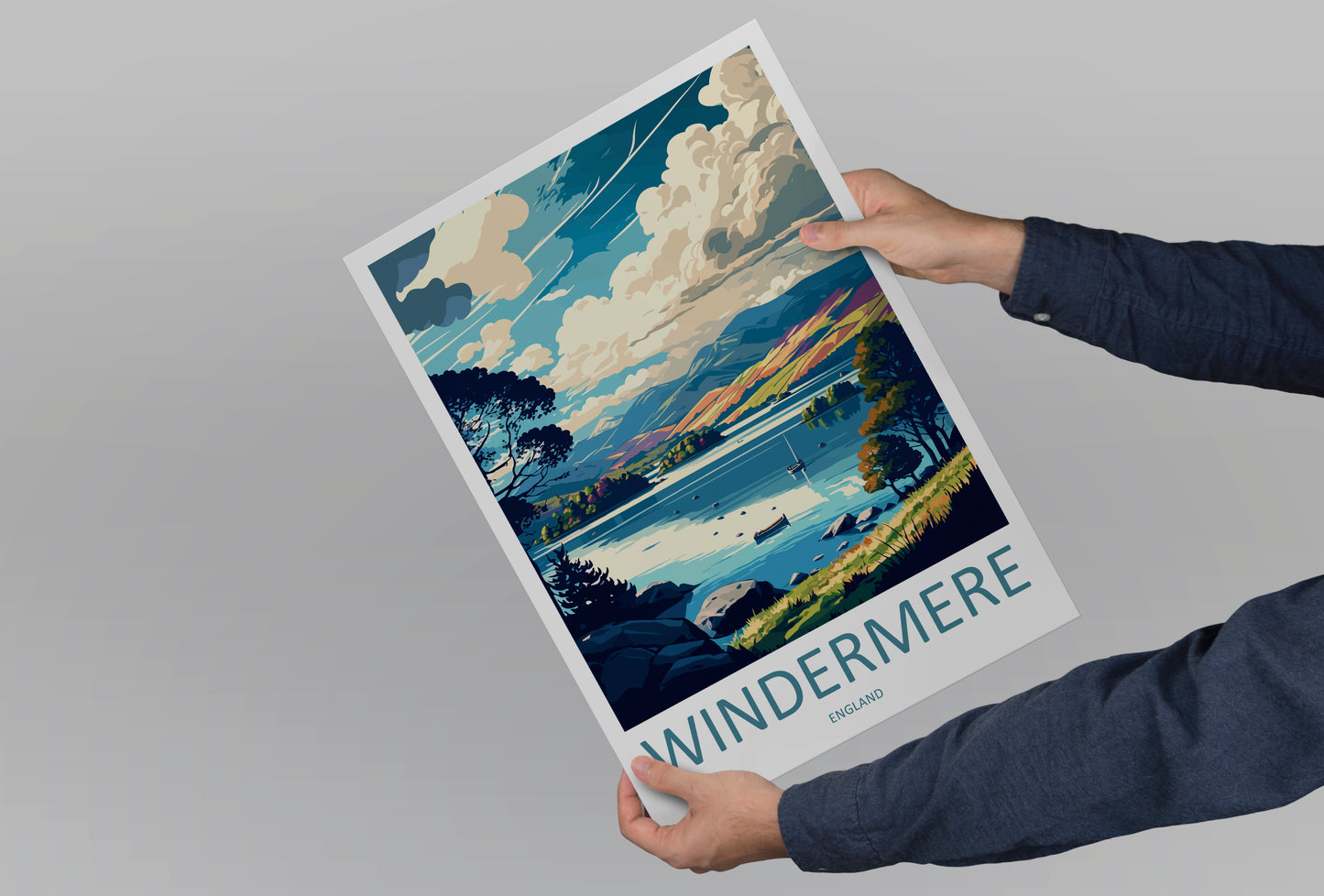 Windermere England Travel Poster