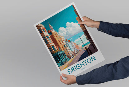 Brighton England Travel Poster