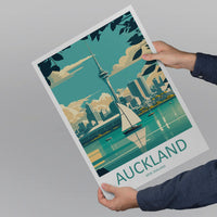 Auckland New Zealand Travel Poster