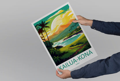 Kailua-Kona Hawaii Travel Poster