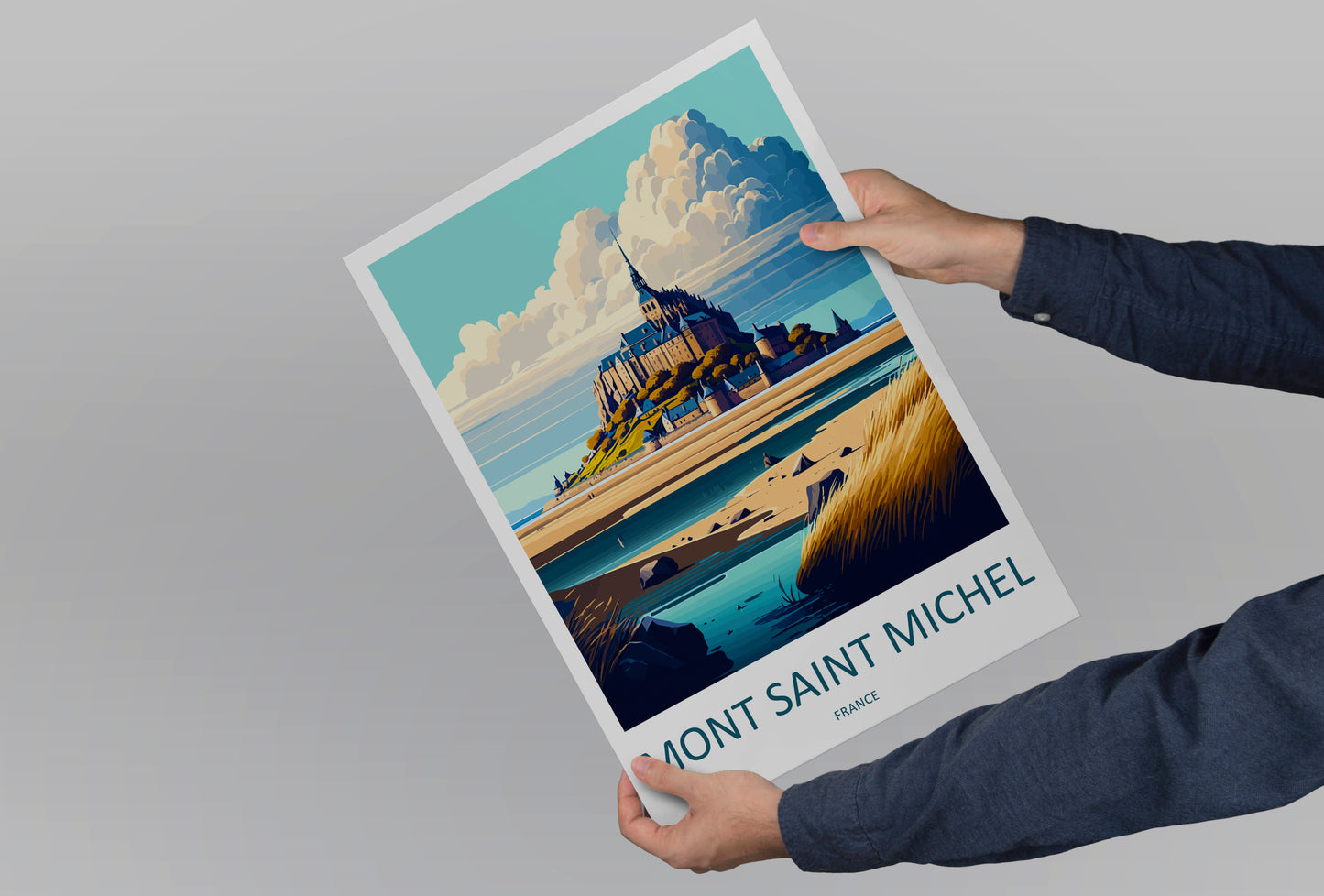 Mont Saint Michel Travel Poster