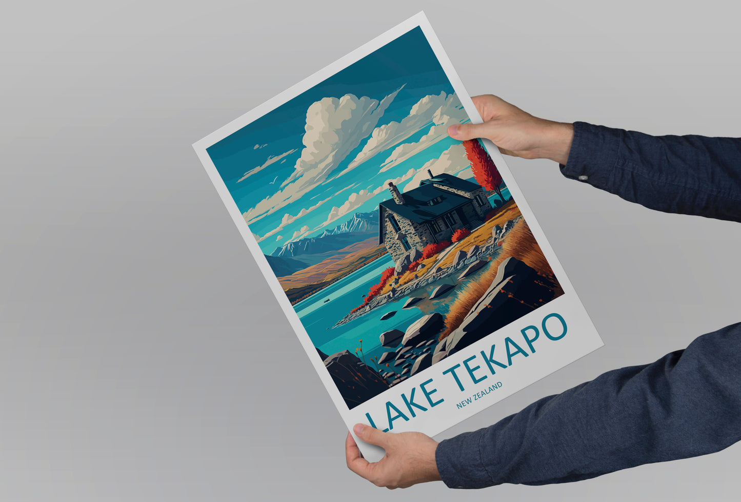 Lake Tekapo New Zealand Travel Poster