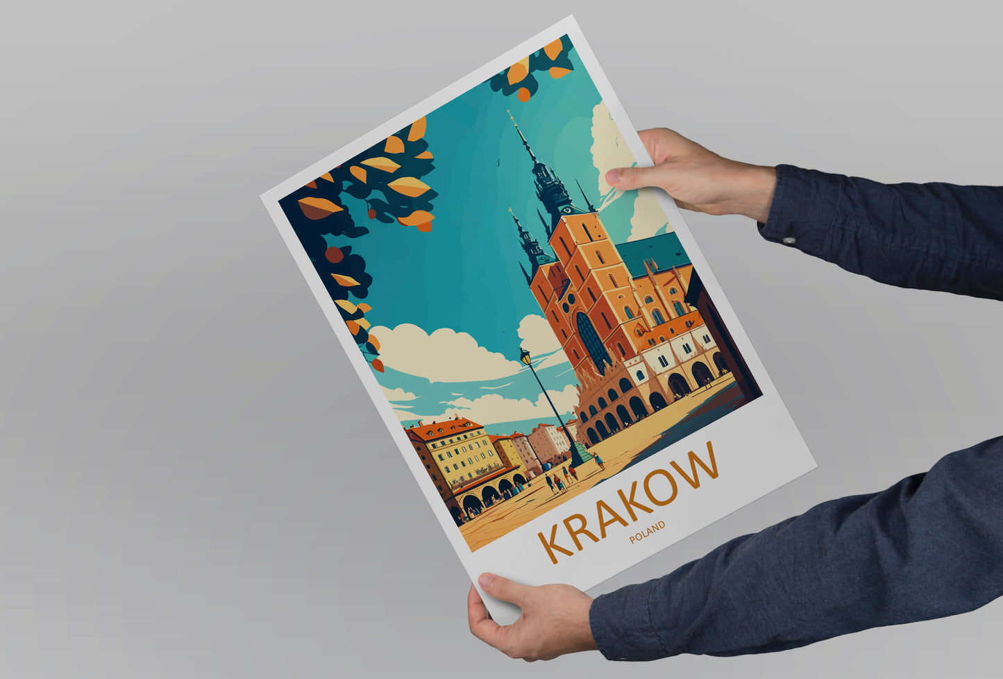 Krakow Poland Travel Poster