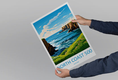 North Coast 500 Scotland Travel Poster