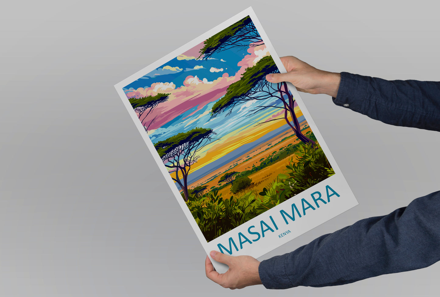 Masai Mara Africa Travel Poster