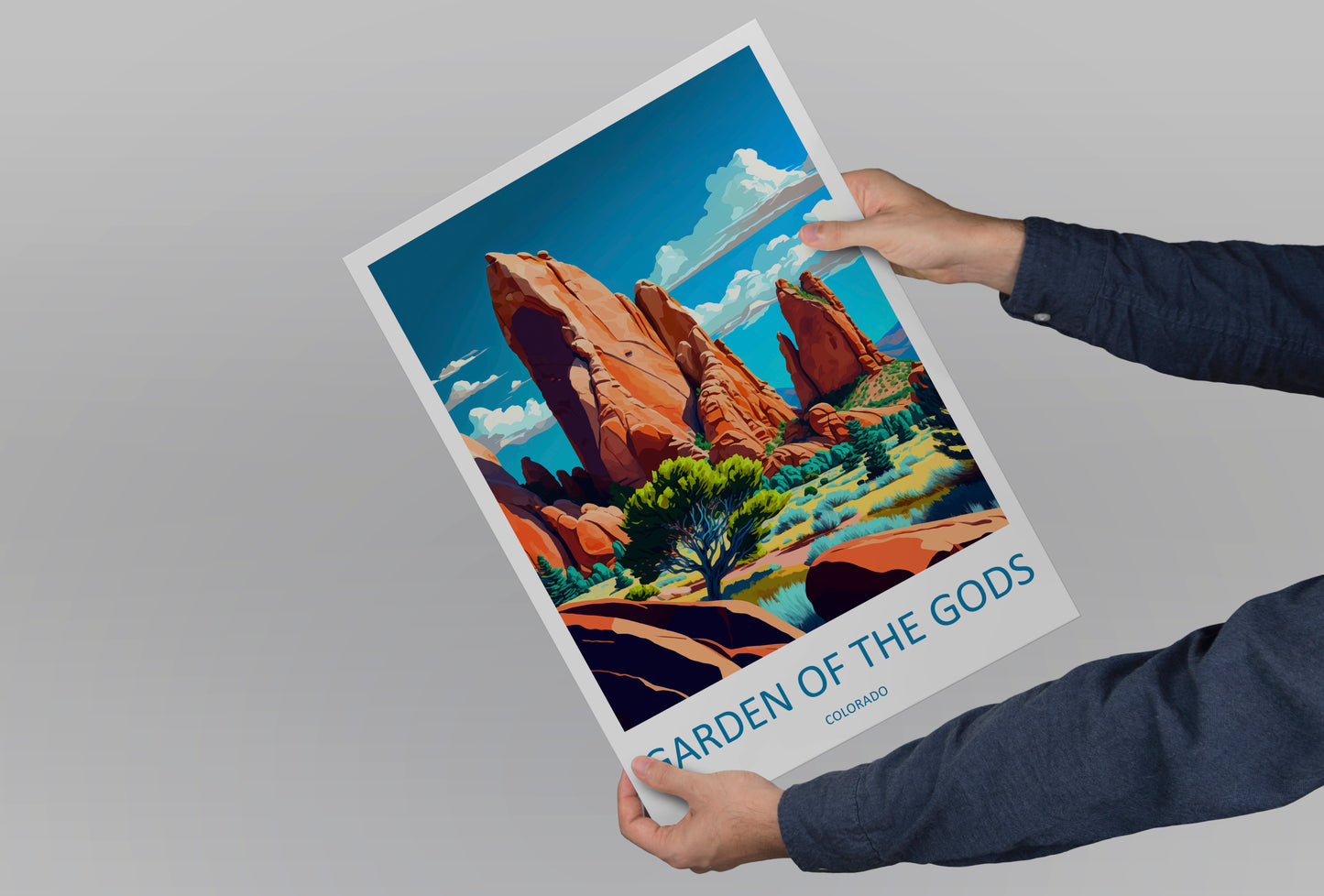 Gardens Of The Gods USA Travel Poster
