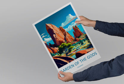 Gardens Of The Gods USA Travel Poster