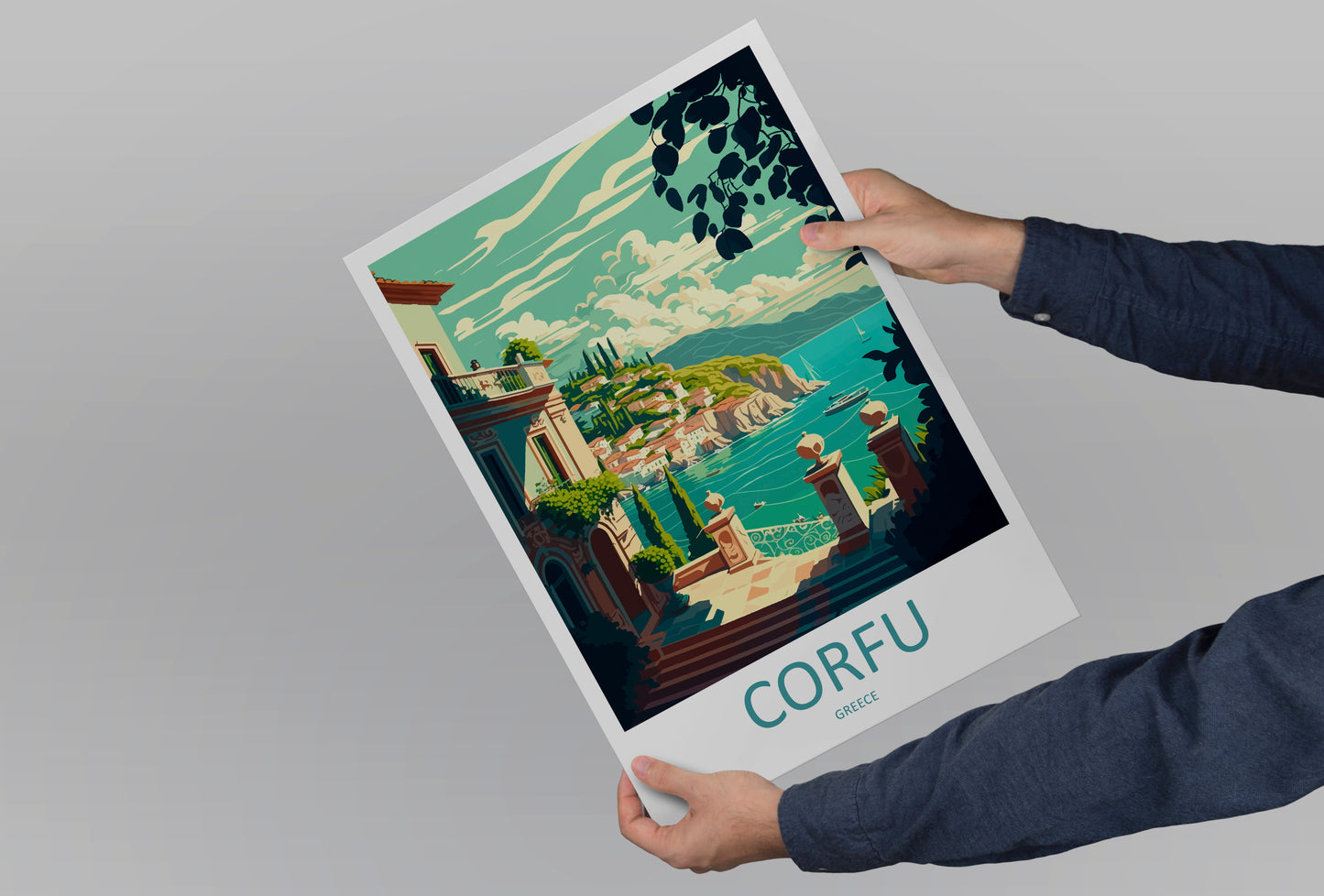 Corfu Greece Travel Poster