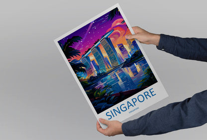 Marina Bay Sands Asia Travel Poster