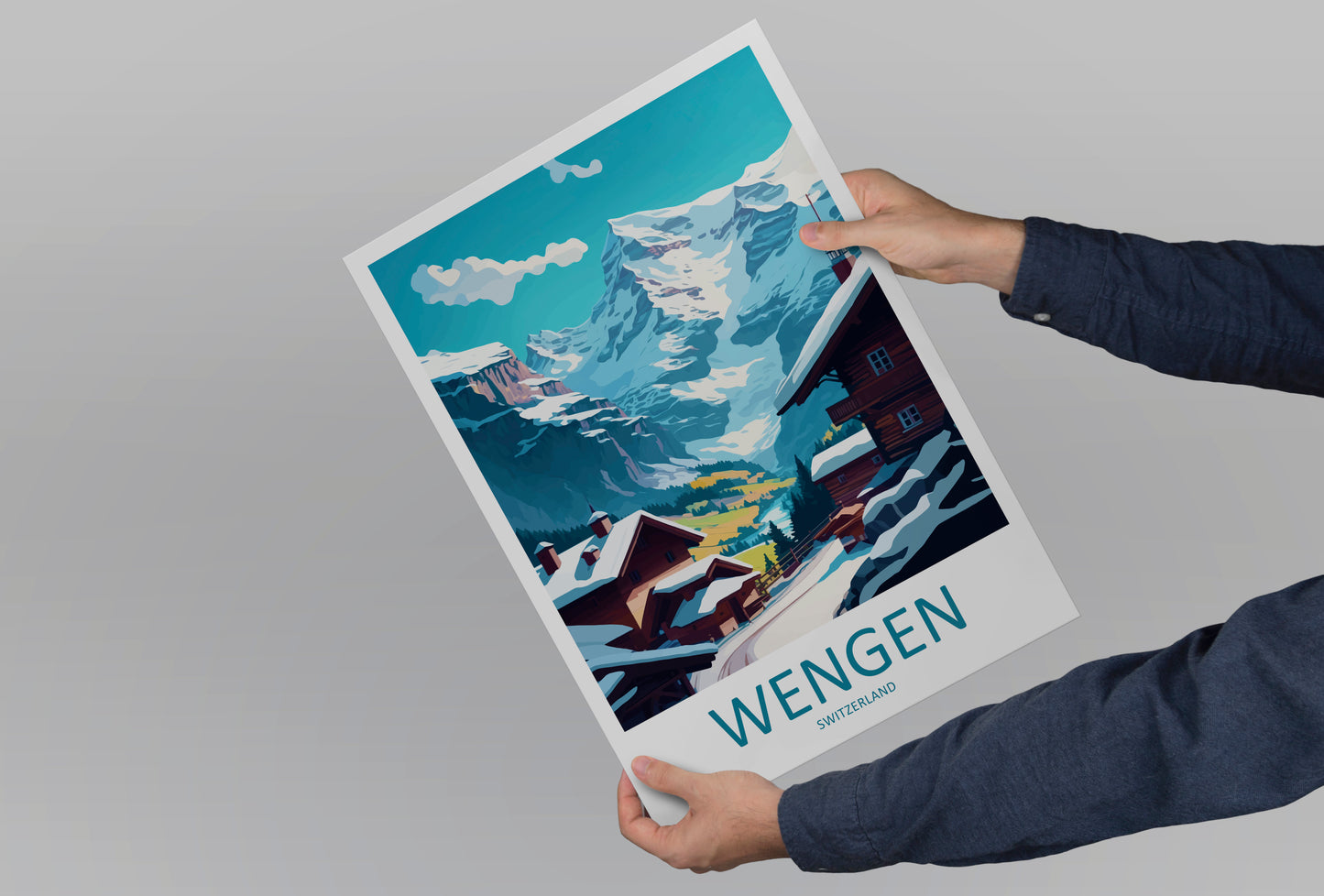 Wengen Switzerland Travel Poster