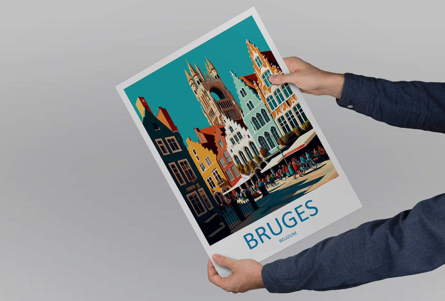 Bruges Belgium Travel Poster