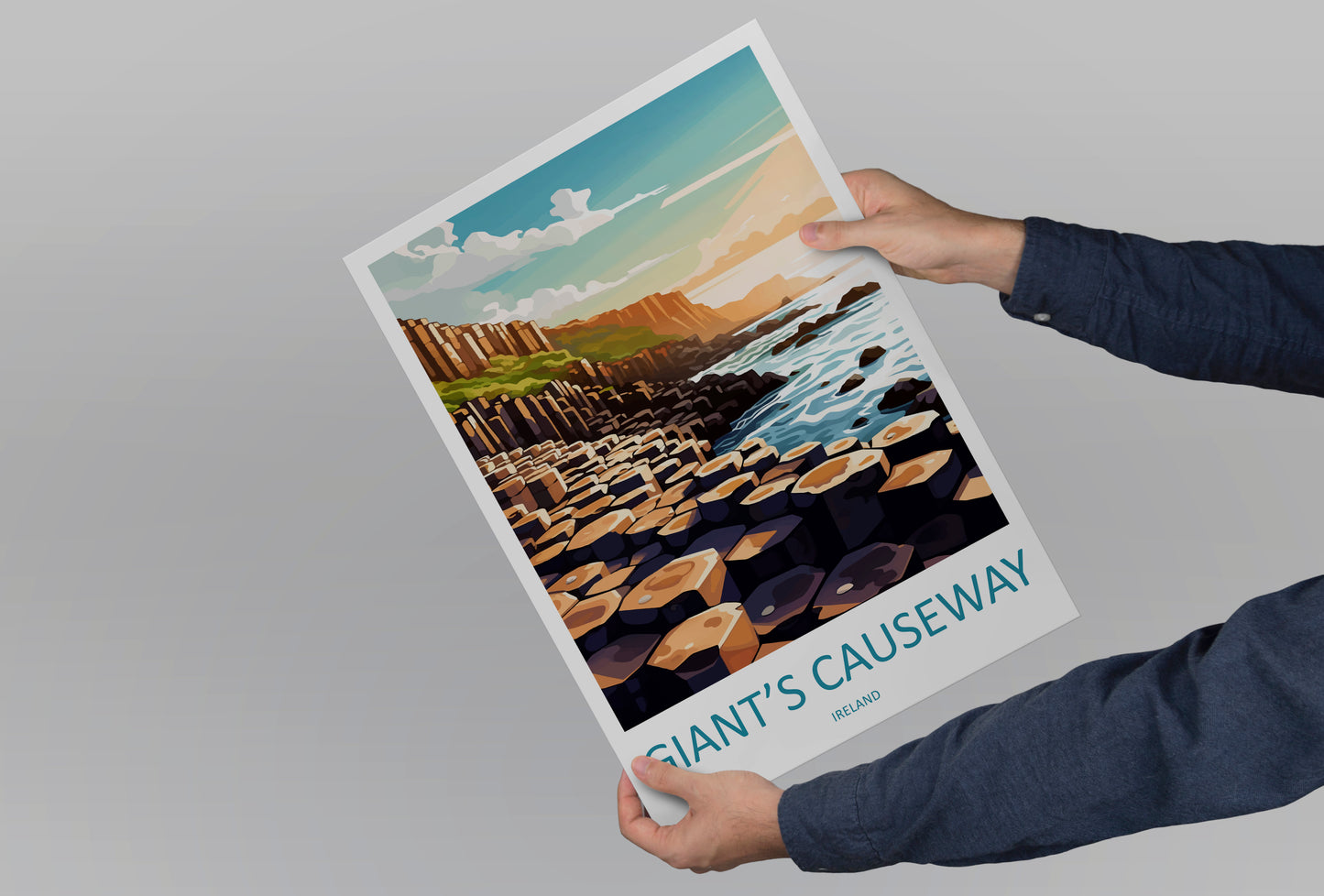 Giants Causeway Ireland Travel Poster