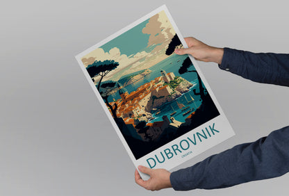 Dubrovnik Croatia Travel Poster