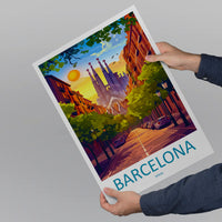 Barcelona Spain Travel Poster