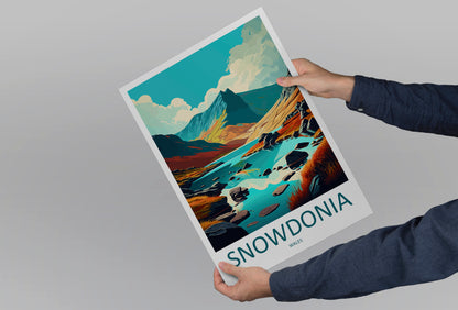 Snowdonia Wales Travel Poster