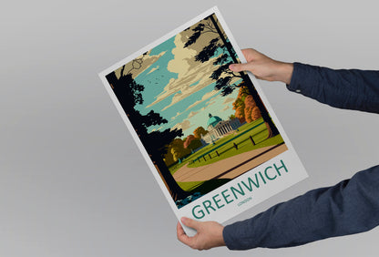 Greenwich Park England Travel Poster