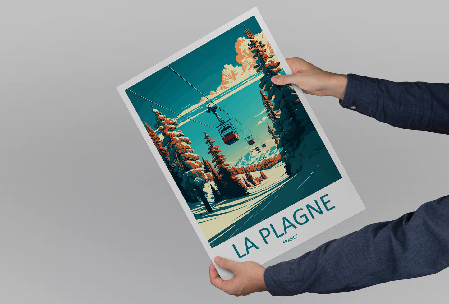 La Plagne France Travel Poster