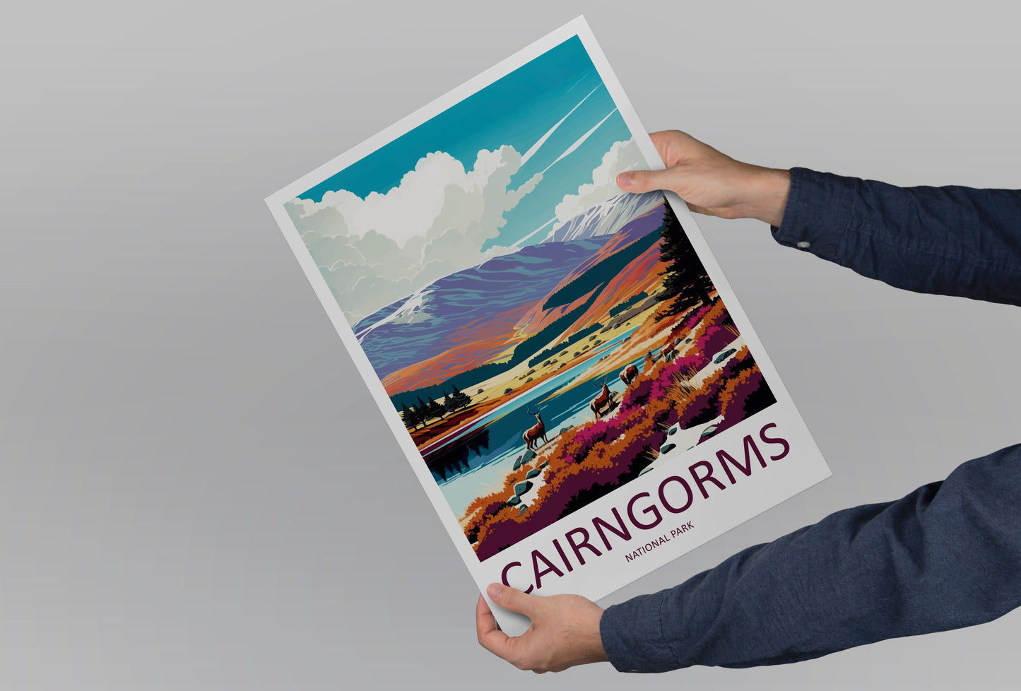 Cairngorms Scotland Travel Poster