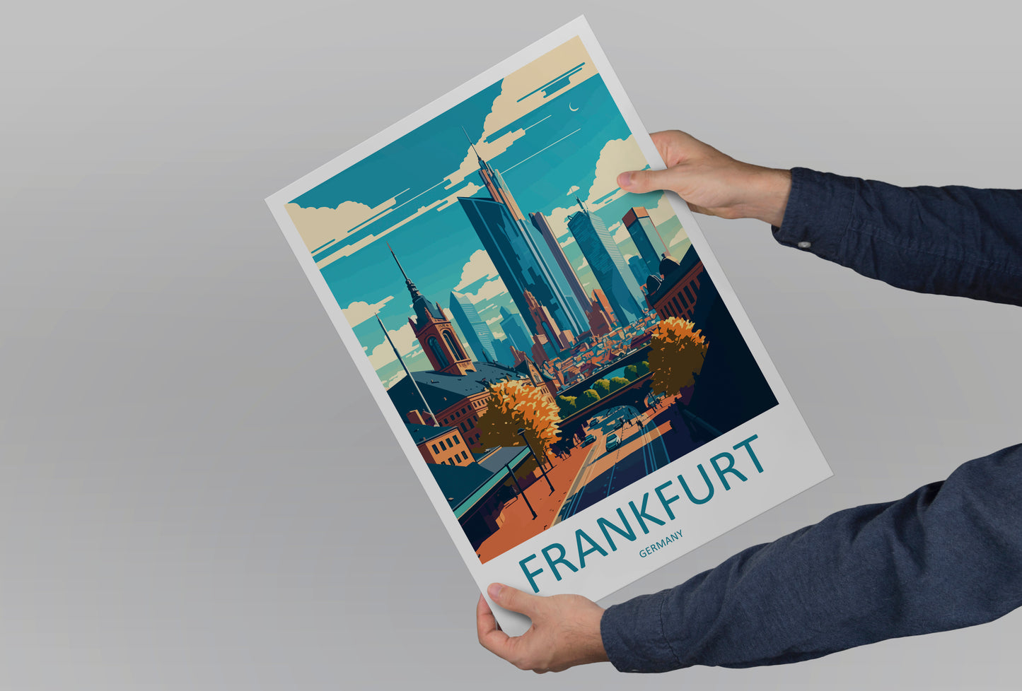 Frankfurt Germany Travel Poster