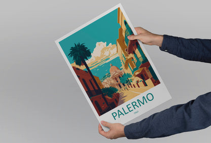 Palermo Italy Travel Poster