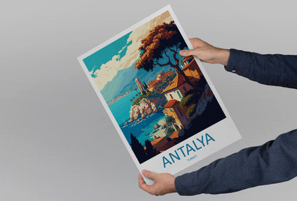 Antalya Turkey Travel Poster