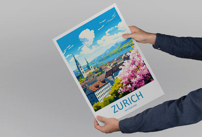 Zurich Switzerland Travel Poster